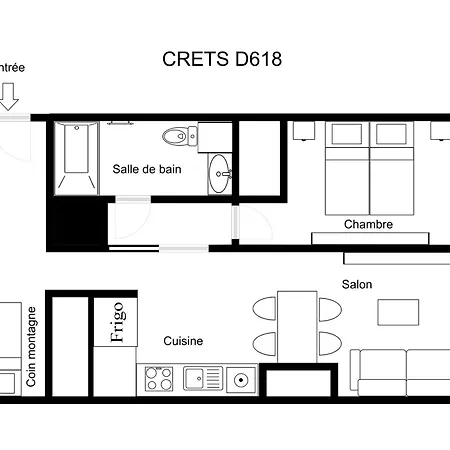 Apartment 2 Pieces Skis Aux Pieds Avec Parking Et Seche-chaussures - Fr-1-182-245 *